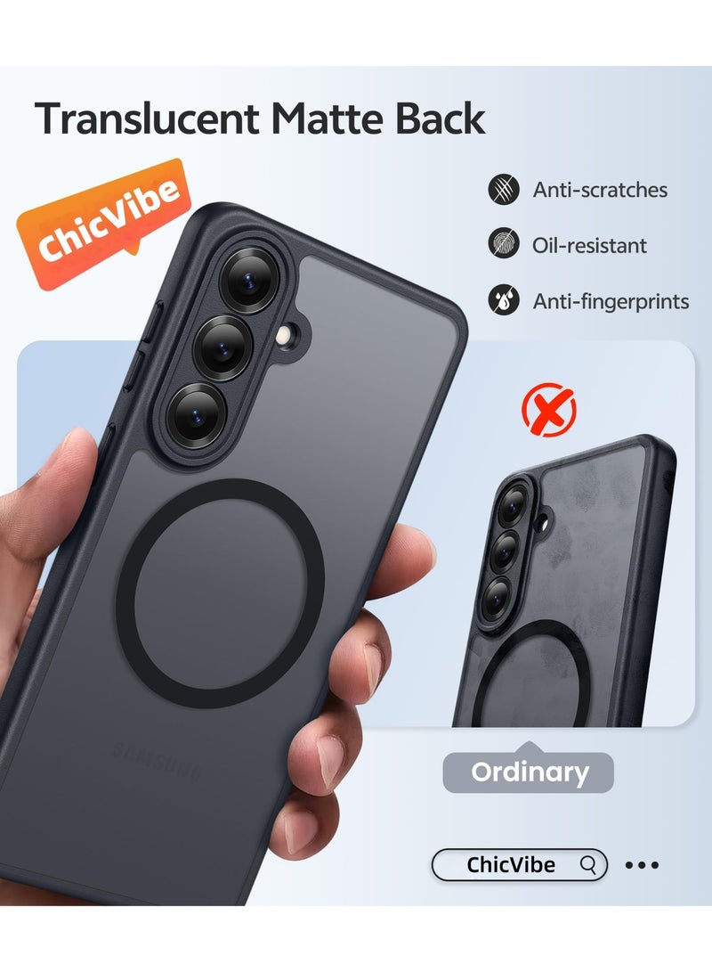 ChicVibe Designed for Samsung Galaxy S26 Plus Case (2026), Full Camera Protection, Compatible with Magsafe, Translucent Matte Back Protective Phone Cover, Slim Thin Full Protection Phone Case Cover for Galaxy S26 Plus, Black - Image 5
